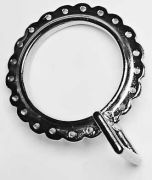  Nyakszjkarika, csipks, Ø43 mm [22mm] (nikkelezett)