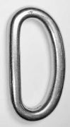  Orrkarika, ovl karika, 33 x 13 mm (Ø5) (nikkelezett)