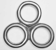  Orrkarika, tripla karika, Ø18 x 5mm (nikkelezett)